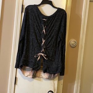 Maurice’s high low corset back top